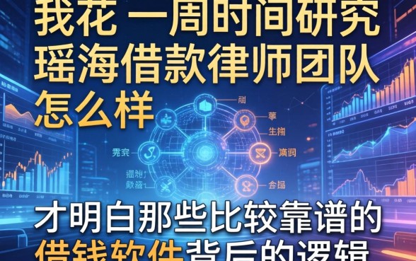 我花了一周时间研究瑶海借款律师团队怎么样,才明白那些比较靠谱的借钱软件背后的逻辑