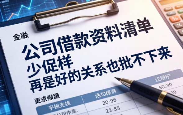 公司借款资料清单:少这一样,再好的关系也批不下来