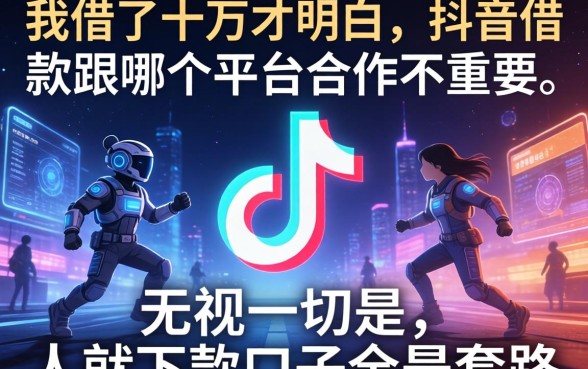 我借了十万才明白，抖音借款跟哪个平台合作不重要，无视一切是人就下款口子全是套路