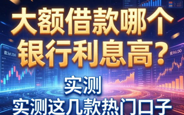 大额借款哪个银行利息高？实测这几款热门口子
