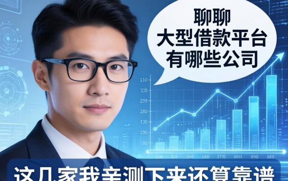 聊聊大型借款平台有哪些公司，这几家我亲测下来还算靠谱