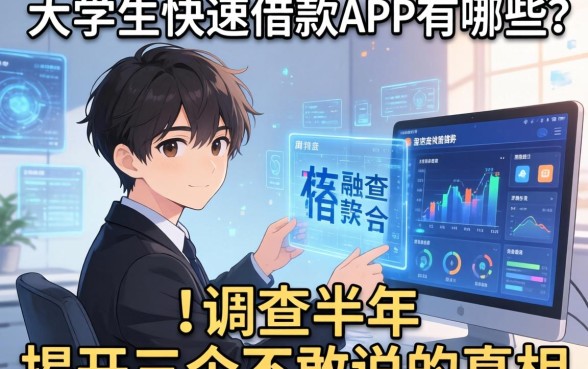 大学生快速借款app有哪些？调查半年，揭开三个不敢说的真相