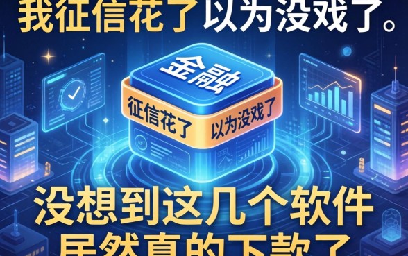 我征信花了以为没戏了，没想到这几个软件居然真的下款了