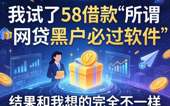 我试了58借款和所谓的网贷黑户必过软件，结果和我想的完全不一样
