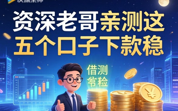 不用填资料的借款有哪些？资深老哥亲测这五个口子下款稳