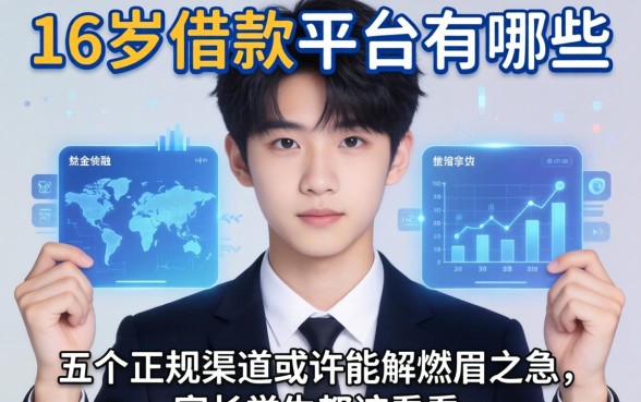 16岁的借款平台有哪些？这五个正规渠道或许能解燃眉之急，家长学生都该看看