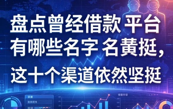 盘点曾经的借款平台有哪些名字，这十个渠道依然坚挺