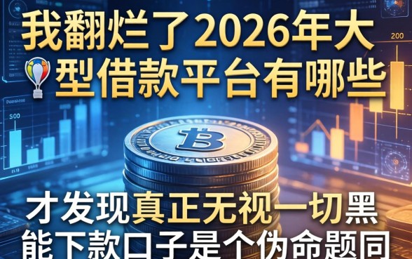 我翻烂了2026年大型借款平台有哪些,才发现真正无视一切黑能下款口子是个伪命题