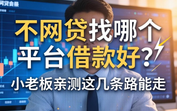 不网贷找哪个平台借款好？小老板亲测这几条路能走