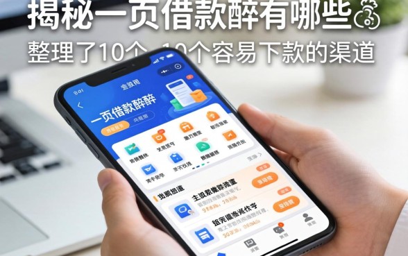 揭秘一页借款软件有哪些,整理了10个容易下款的渠道