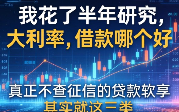 我花了半年研究大利率和借款哪个好，真正不查征信的贷款软件其实就这三类