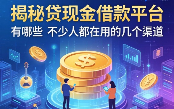 揭秘贷现金借款平台有哪些，不少人都在用的几个渠道