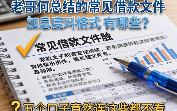 老哥们总结的常见借款文件格式有哪些？这五个口子竟然连这些都不看