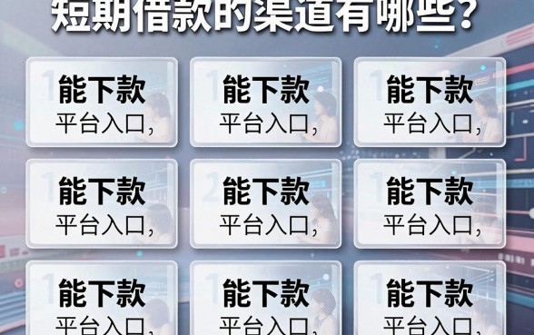 短期借款的渠道有哪些?整理十个能下款的平台入口