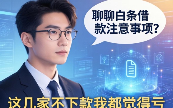 聊聊白条借款注意事项有哪些，这几家不下款我都觉得亏
