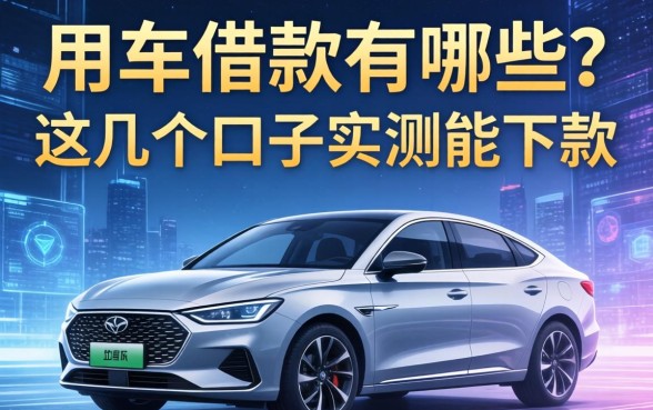 用车借款有哪些？这几个口子实测能下款