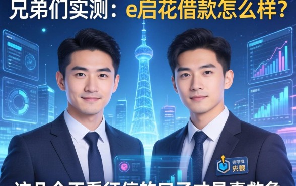 兄弟们实测：e启花借款怎么样？这几个不看征信的口子才是真救急