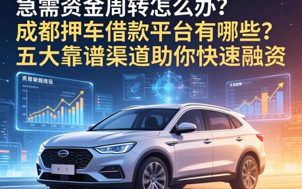 急需资金周转怎么办？成都押车借款平台有哪些？这五大靠谱渠道助你快速融资
