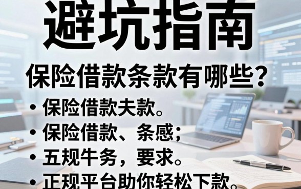 避坑指南：保险借款条款有哪些？五大正规平台助你轻松下款
