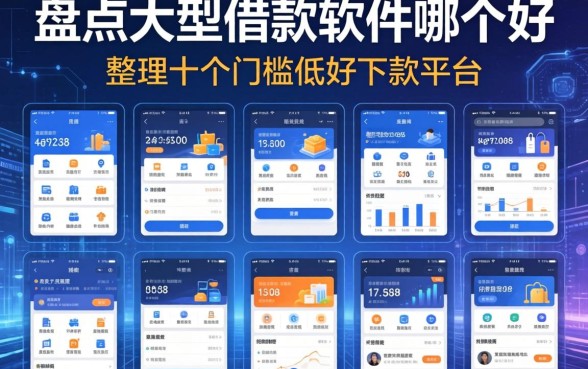 盘点大型借款软件哪个好：整理了十个门槛低好下款的平台