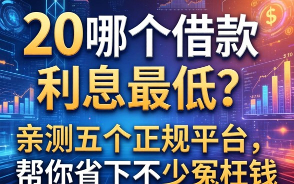 2万哪个借款利息最低？亲测五个正规平台，帮你省下不少冤枉钱