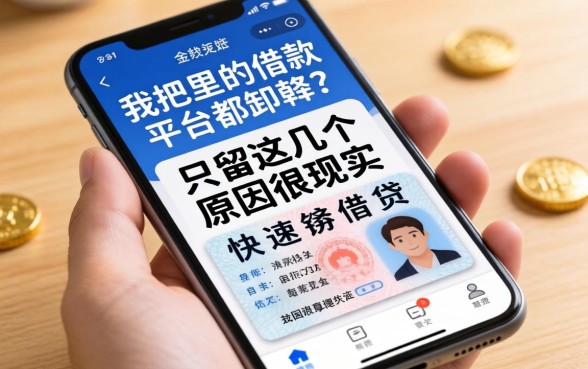 我把手机里的借款平台都卸载了，只留这几个身份证快速借钱app，原因很现实