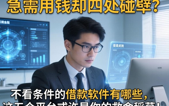 急需用钱却四处碰壁？不看条件的借款软件有哪些，这五个平台或许是你的救命稻草！