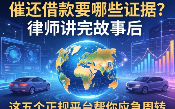 催还借款要哪些证据？律师讲完故事后，这五个正规平台帮你应急周转