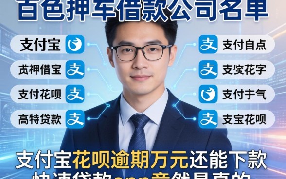我翻遍了百色押车借款公司名单，发现支付宝花呗逾期万元还能下款的快速贷款app竟然是真的