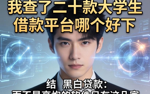 我查了二十款大学生借款平台哪个好下，结果黑白贷款不是高炮的软件只有这几家