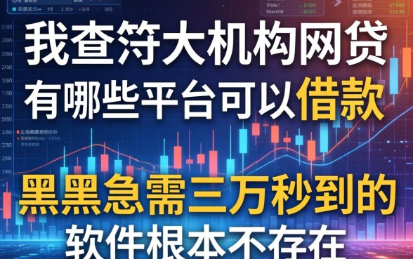 我查完大机构网贷有哪些平台可以借款，发现黑户急需三万秒到的软件根本不存在