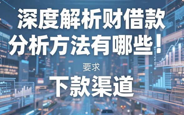 深度解析财务借款分析方法有哪些，盘点几个实用的下款渠道