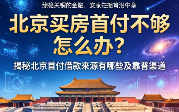 北京买房首付不够怎么办?揭秘北京首付借款来源有哪些及靠谱渠道