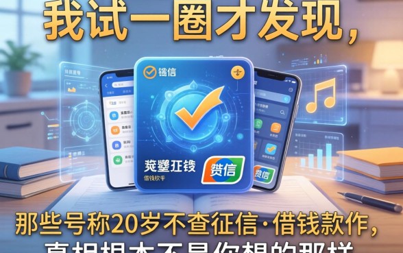 我试了一圈才发现,那些号称20岁不查征信的借钱软件,真相根本不是你想的那样