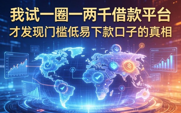 我试了一圈一两千借款平台,才发现门槛低易下款口子的真相