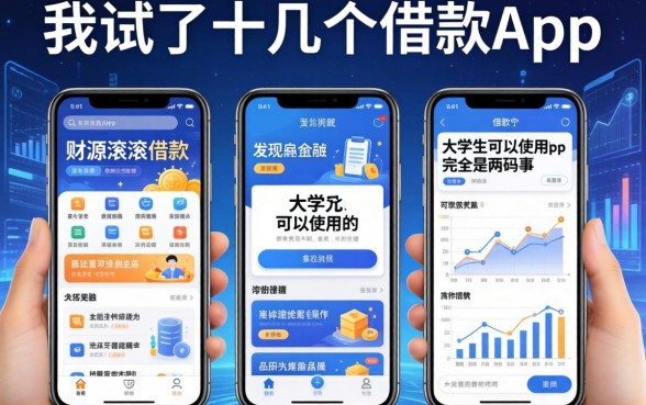我试了十几个借款app，发现财源滚滚借款和大学生可以使用的app完全是两码事