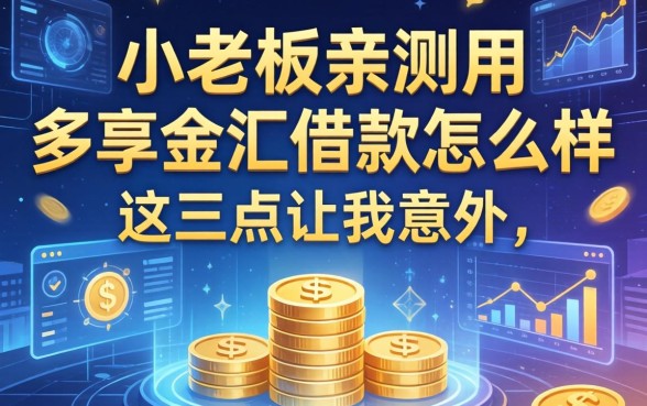 小老板亲测用多享金汇借款怎么样，这三点让我意外
