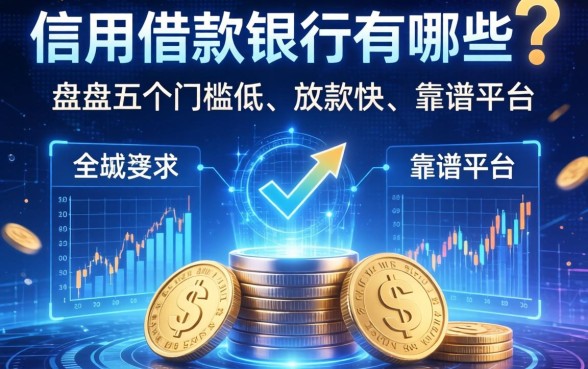 信用借款银行有哪些？盘点五个门槛低、放款快的靠谱平台