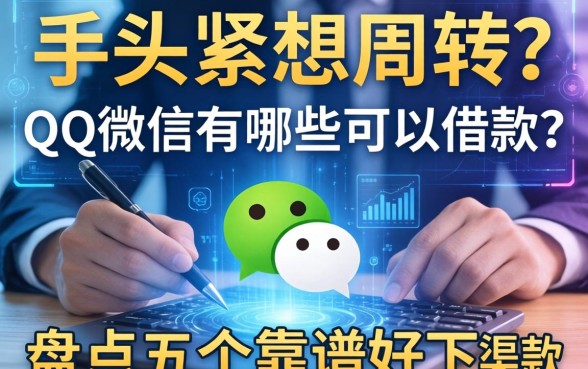 手头紧想周转?QQ微信有哪些可以借款?盘点五个靠谱好下款的渠道