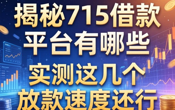 揭秘715借款的平台有哪些，实测这几个放款速度还行