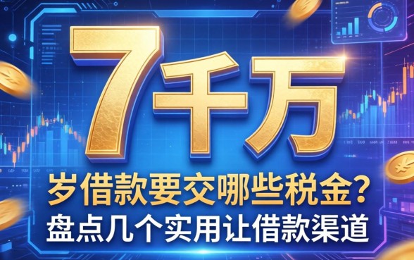 7千万借款要交哪些税金?盘点几个实用的借款渠道