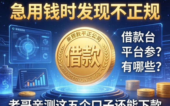 急用钱时发现不正规的借款平台有哪些？老哥亲测这五个口子还能下款