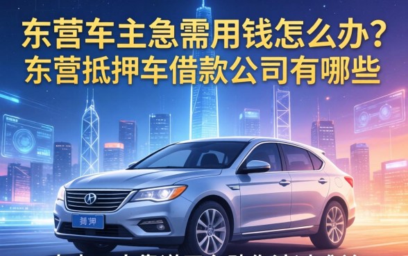 东营车主急需用钱怎么办？东营抵押车借款公司有哪些？盘点五大靠谱平台助你渡过难关