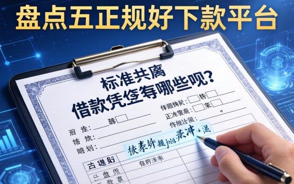 标准的借款凭据有哪些呢？盘点五个正规好下款平台