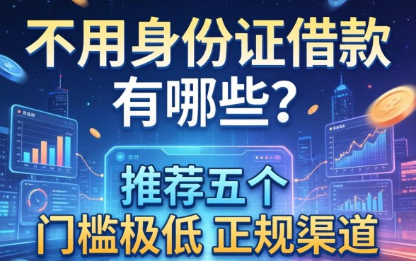 不用身份证借款有哪些？推荐五个门槛极低的正规渠道