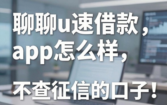 聊聊u速借款app怎么样,顺便分享几个不查征信的口子