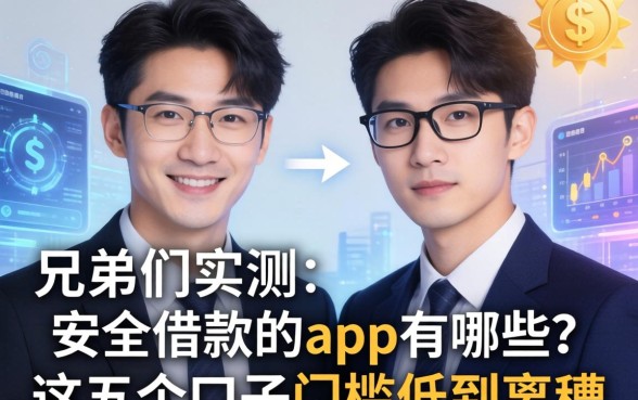 兄弟们实测：安全借款的app有哪些？这五个口子门槛低到离谱