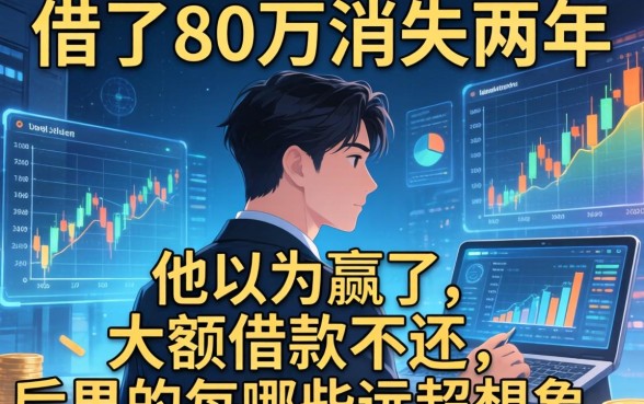 借了80万消失两年，他以为赢了，大额借款不还的后果有哪些远超想象