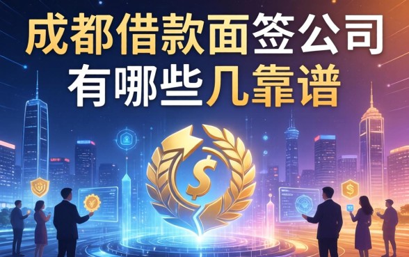 成都借款面签公司有哪些？整理了几个靠谱的渠道分享