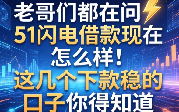 老哥们都在问51闪电借款现在怎么样,这几个下款稳的口子你得知道